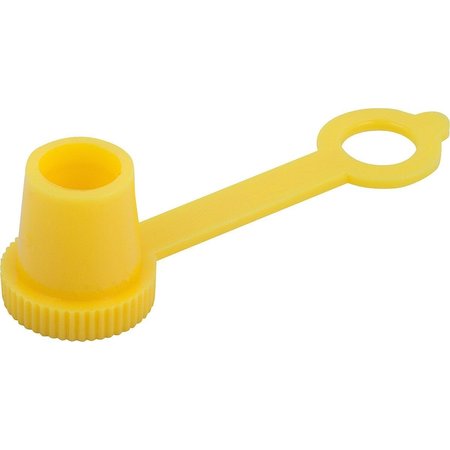 KIPP Folding Screw Cap, 12 mm Dia, Yellow, Polyethylene K1133.923